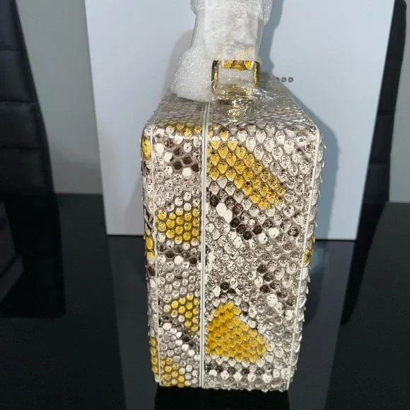 Brandon Blackwood Yellow Spotted Snakeskin Kendrick Trunk - Picture 4 of 10